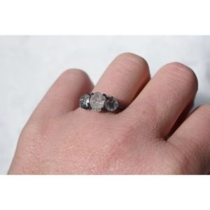 Alternative Engagement Ring Raw rustic Boho Promise Ring dainty unique s…